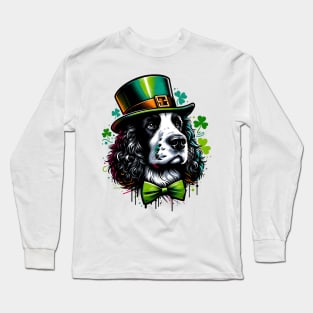 American Water Spaniel in Saint Patrick's Day Spirit Long Sleeve T-Shirt